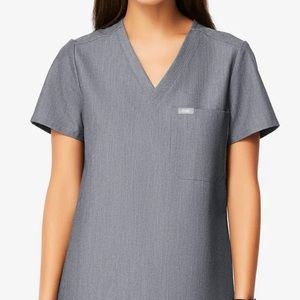 Figs Graphite Catarina One-Pocket Scrub Top, Size S